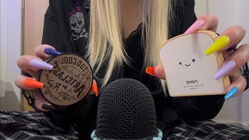 ASMR lofi Tapping & Scratching #1 on Random Items (No talking, Long nails)