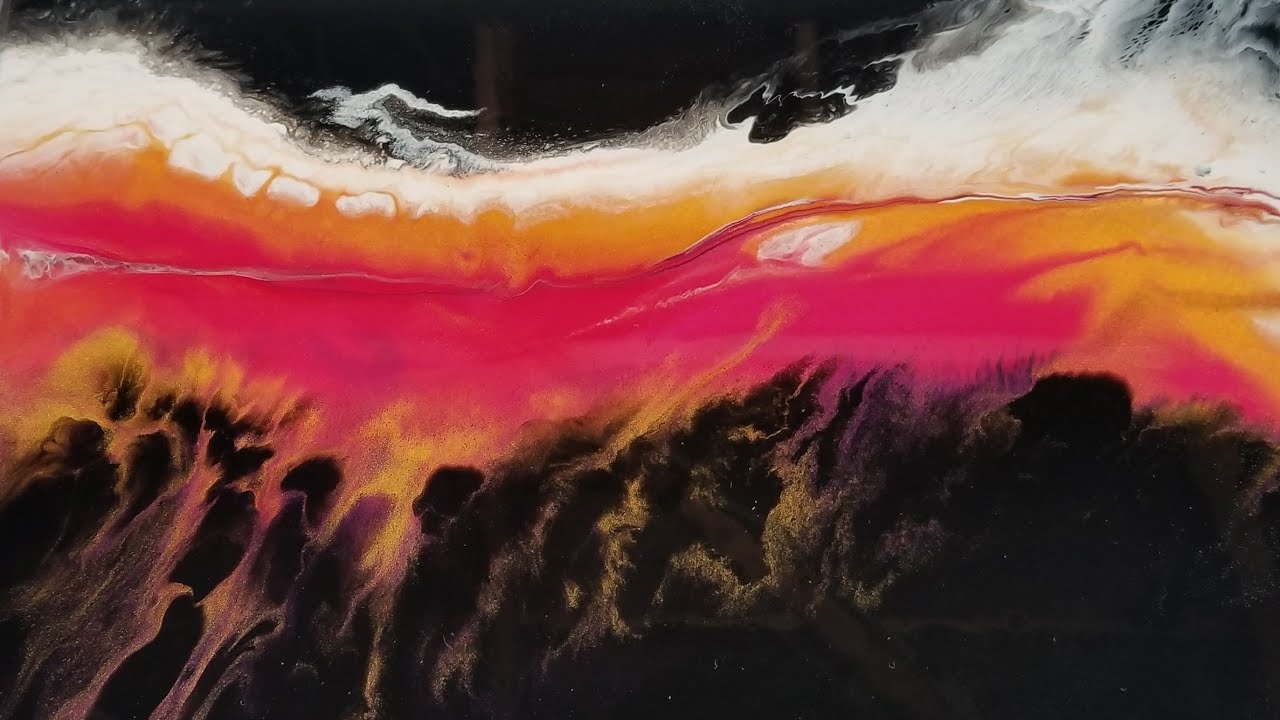 Pink, Gold and Black Resin Painting YouTube