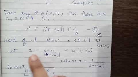 Riesz Lemma in Functional Analysis