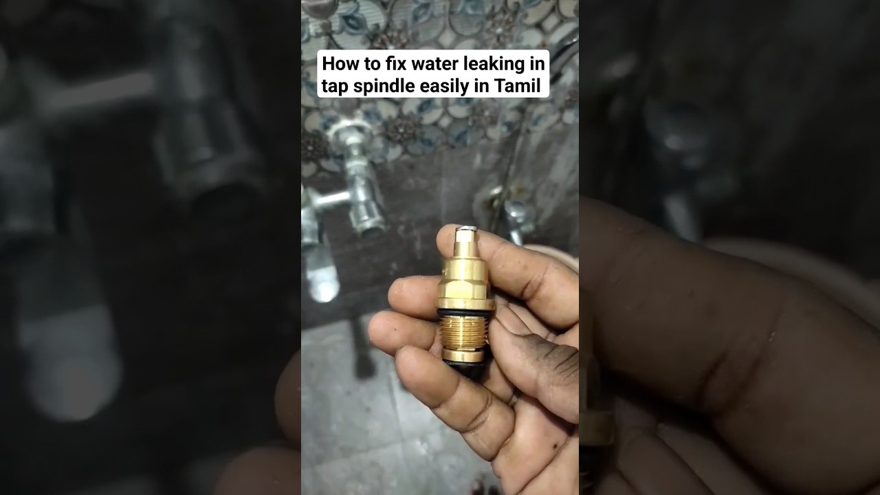 How to fix water leaking in tap spindle easily in Tamil