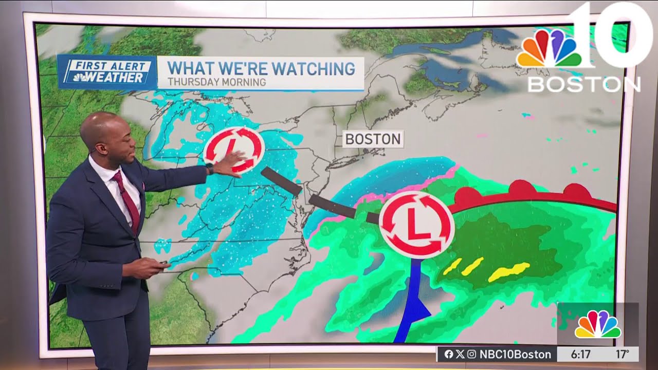 Snow Thursday in Mass., all eyes on another storm next week - YouTube