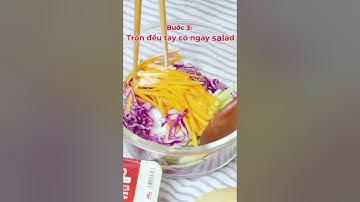 Tự làm Salad Bắp Cải Tím Xốt Sữa Chua Mật Ong healthy #shorts