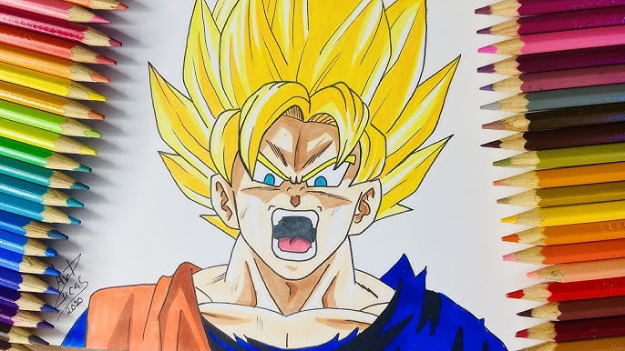 Goku on X: Desenho do Goku Super Saiyajin 3 feito pelo @WaltVitinho 😍💛   / X