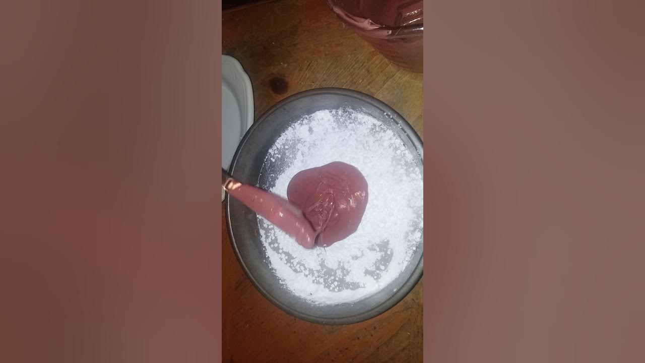 Edible slime with Starburst airhead Laffy Taffy and powdered sugar part one YouTube