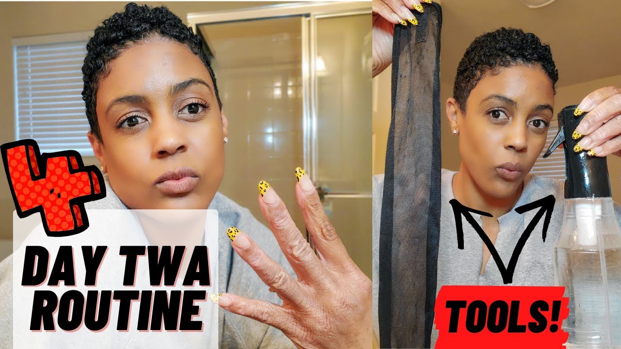 Daily TWA Natural Hair Routine | 3c Day to Night | Refreshing Short ...