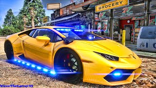 Playing GTA 5 As A POLICE OFFICER Supercars Sunday Patrol| GTA 5 Lspdfr Mod| 4K