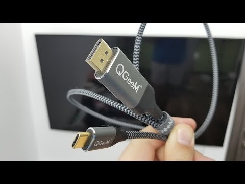 4K 60HZ КАБЕЛЬ QGeeM USB-C to DisplayPort для MacBook PRO / Thunderbolt АДАПТЕР