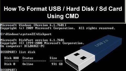 How to format a USB / SD card using CMD (Command Prompt) in Tamil