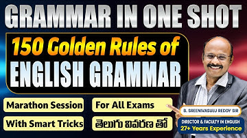 English Grammar in One Shot-Marathon  Session- 150 Golden Rules of English Grammar by Director Sir