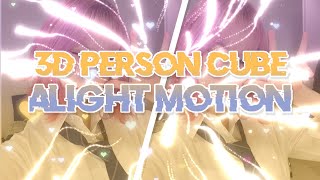 3D PERSON CUBE ALIGHT MOTION