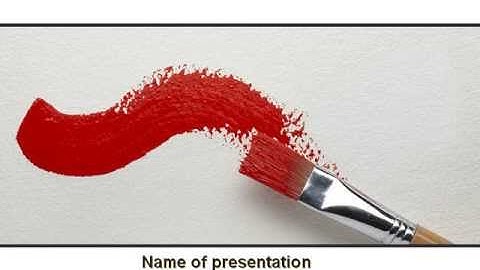 Red Paint Brush PowerPoint Template by PoweredTemplate.com