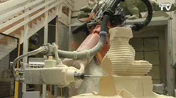 Robot cut sculptures using Delcam PowerMILL and PowerSHAPE