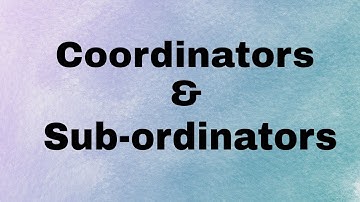 Coordinators & Subordinators | By Anil Dalvi Sir