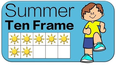 Summer Ten Frame Subitizing: Math Counting Brain Break
