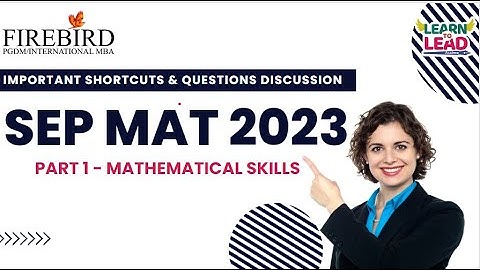MAT 2023 | Important Q&A | Shortcuts | Mathematical Skills | Part 1 #mba2024  #pgdm2024