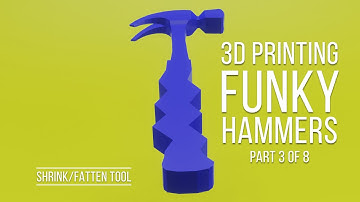 SHRINK / FATTEN Tool in Blender 2.9 for FUNKY HAMMER 3D Print Design (2020)