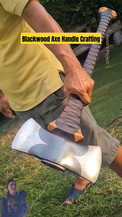 🪓Carve Axe Handle From Blackwood🎯 #shorts