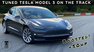 One Lap in the Boosted Model 3 Dual Motor on The Race Track!