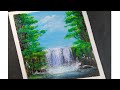 Waterfall painting simple acrylic art shorts