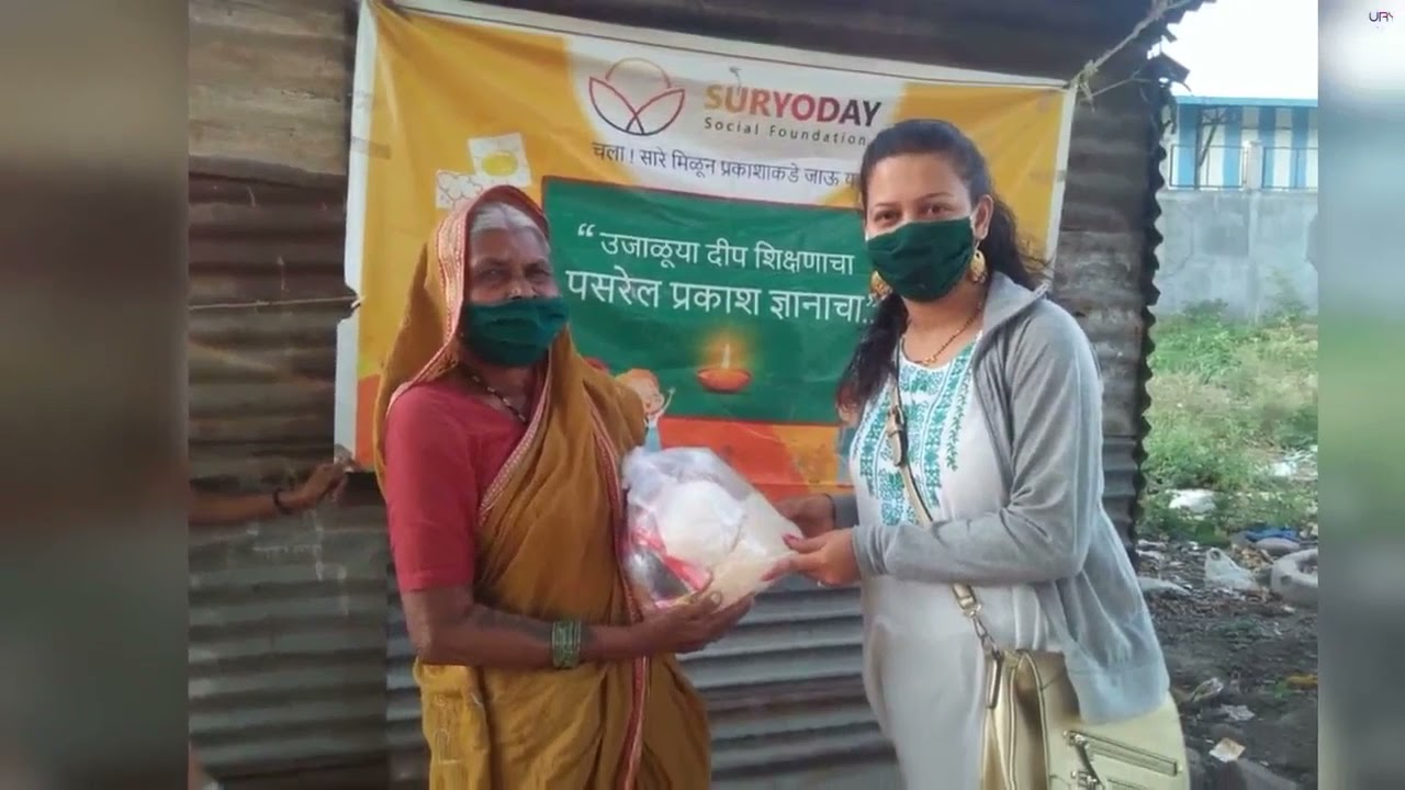 Distribution of grocery kits to poor families in Corona crises.