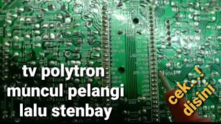 tv polytron tabung bleng pelangi#rainbow#protek