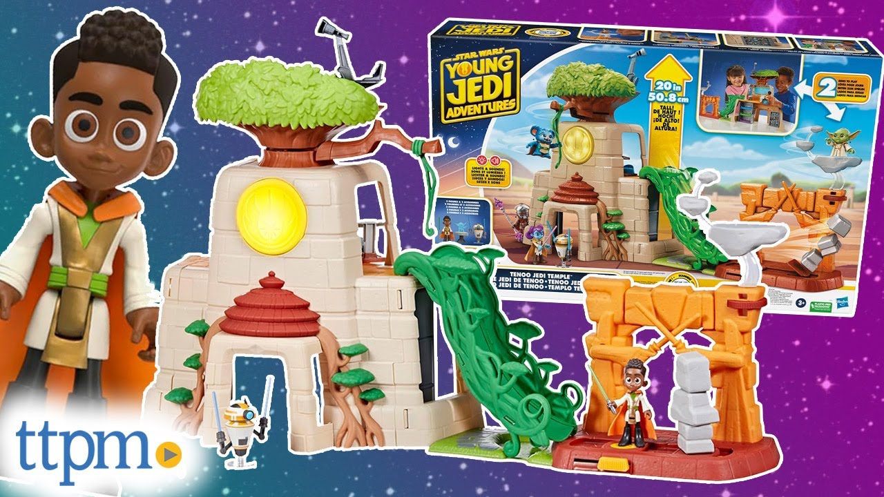 Star Wars Young Jedi Adventures Tenoo Jedi Temple Playset Lights Sounds