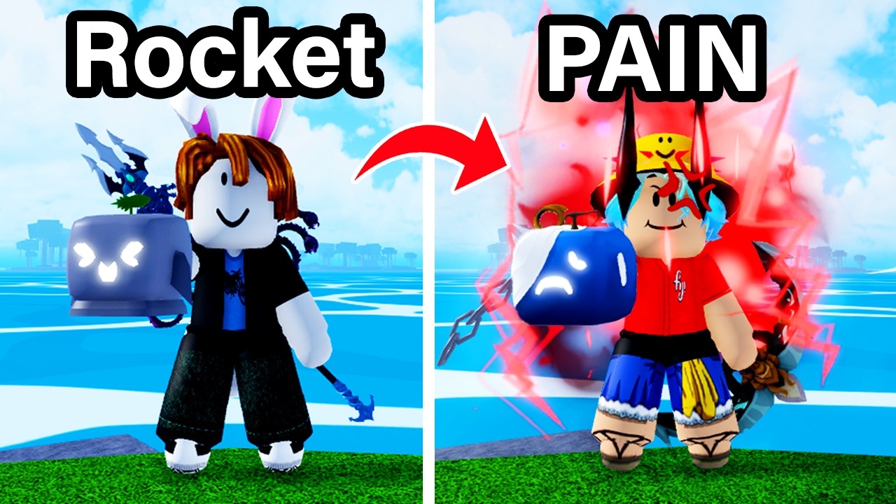 Trading From Rocket to PAIN in 24 Hours (Blox Fruits)