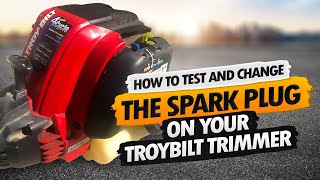 How To Test, Remove, and Change the Spark Plug on your Troybilt 4-cycle Trimmer / Weed Eater