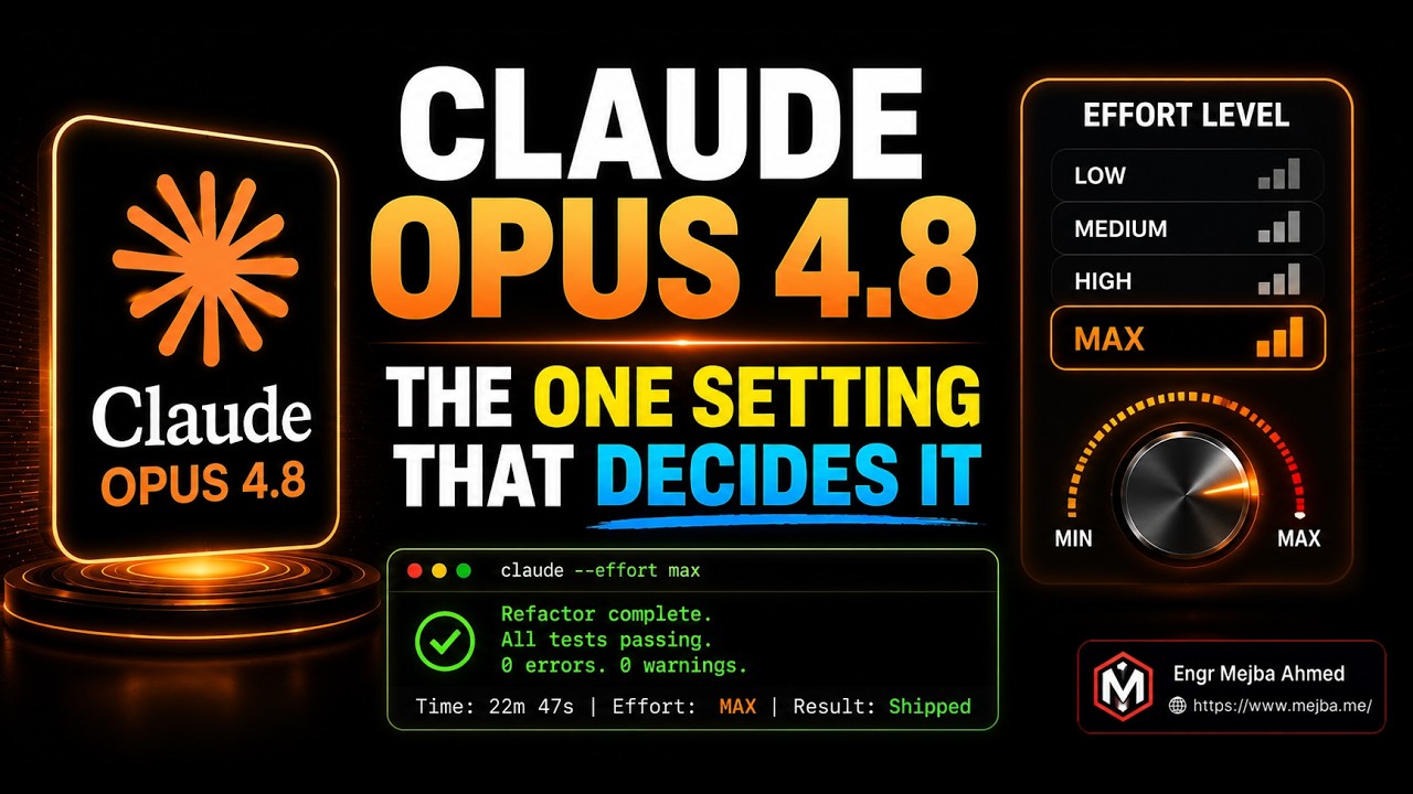 Claude Opus 4.8: De ene instelling die alles bepaalt - Video thumbnail