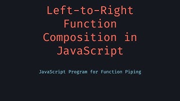 Left to Right Function Composition