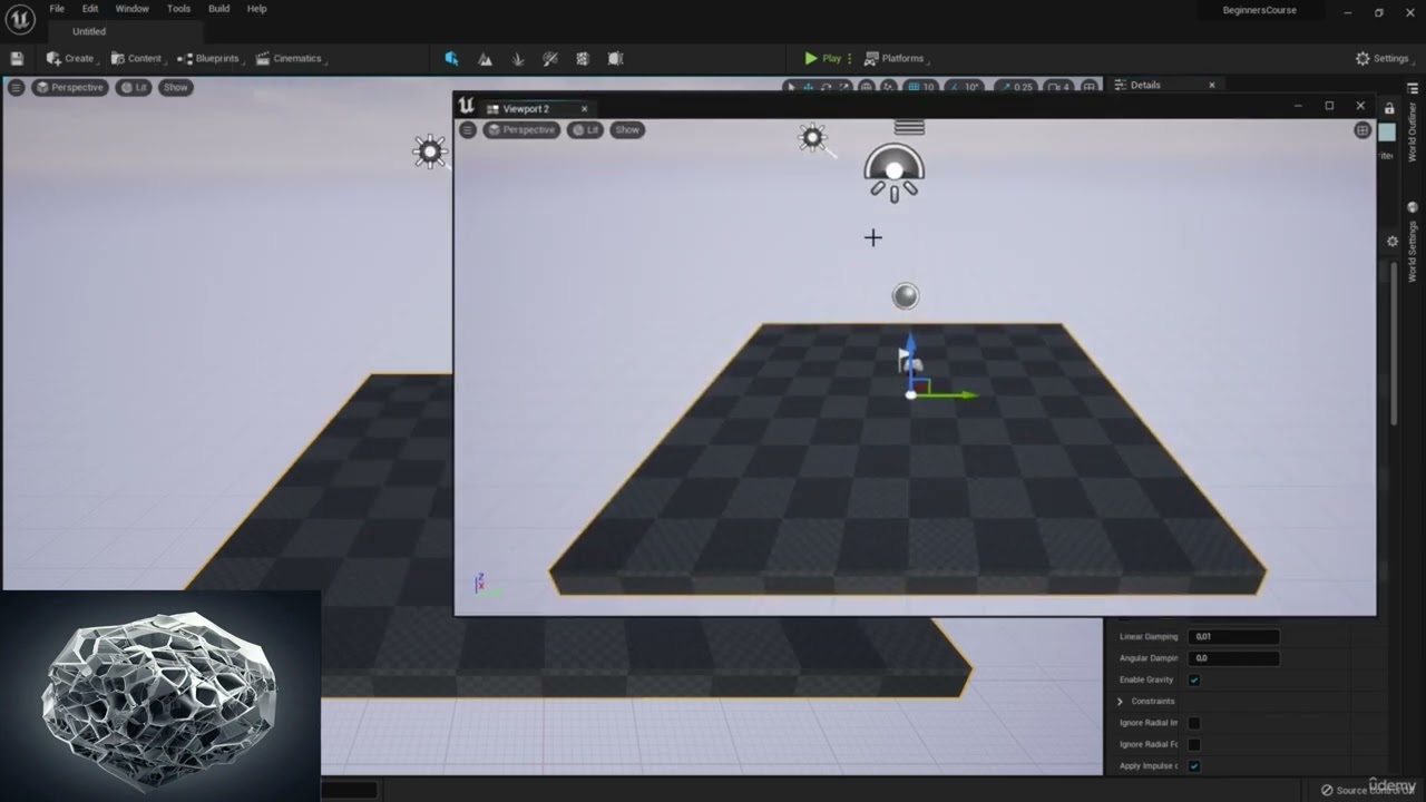 3 Панель инструментов в Unreal Engine The Toolbar