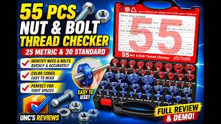 🔩 Manalete 55 PCS Nut & Bolt Thread Checker Review & Demo | 25 Metric & 30 Standard Thread Gauge Set