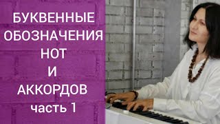 Буквенно-цифровые обозначения. Ноты, звуки,аккорды, тональность. Гармония в музыке