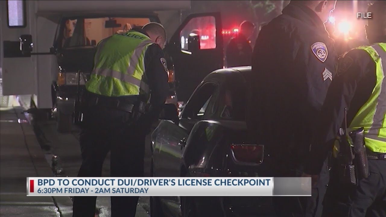 BPD to conduct DUI checkpoint Saturday - YouTube