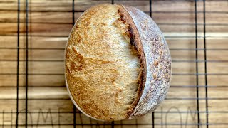 Poolish Artisan Bread (to practice sourdough) 풀리쉬 아티산 브레드 (사워도우 연습해보세요!) (CC/자막)