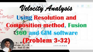 Machine Elements: Velocity Analysis (Resolution and Composition) | Problem 3-32