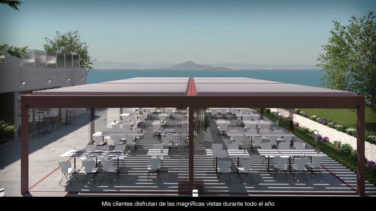 Pérgolas bioclimáticas para restaurantes | D`Glass Aluminium Systems.