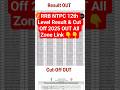 RRB NTPC 12th Level Result 2025 OUT | RRB NTPC Result & CUT Off 2024 OUT How to Check #shots Result
