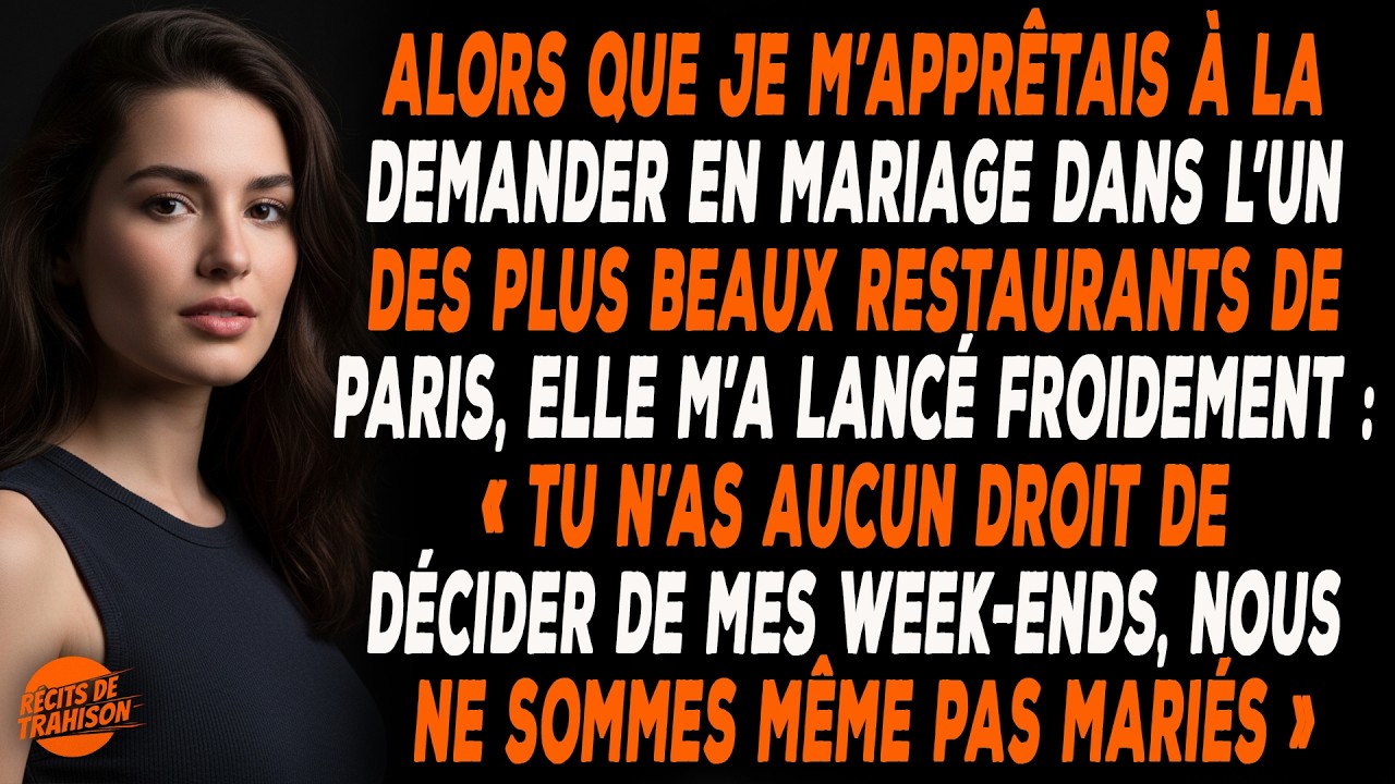 Elle A Dit Froidement : « Tu Ne Décides Pas De Mes Plans Du Week-end. Nous Ne Sommes Pas Mariés. »