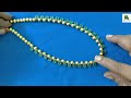 crystal necklace and gold beads necklace making//hand made necklace