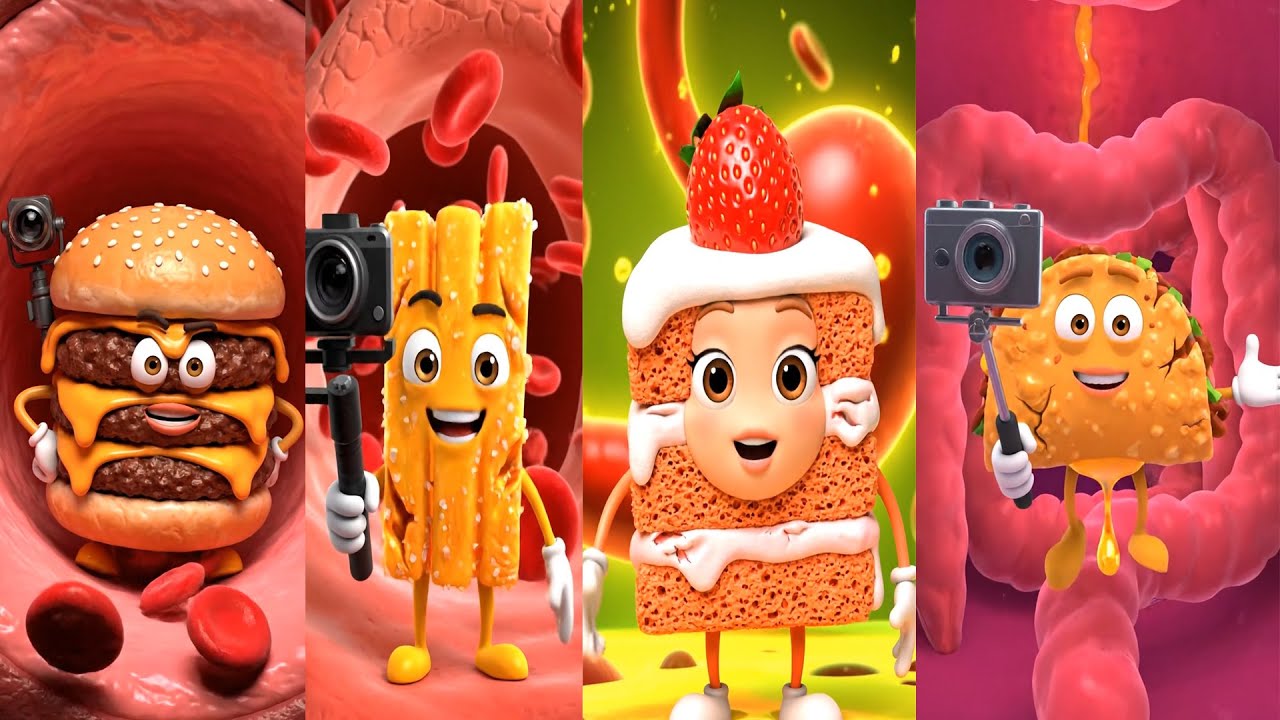 JUNK FOOD — INSIDE YOUR BODY Part 1 bon bon kh 