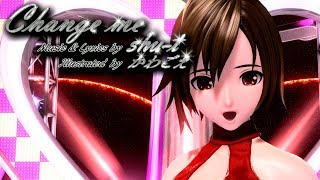 [60fps Full風] Change me - MEIKO メイコ Project DIVA Arcade future tone English lyrics Romaji subtitles Resimi