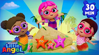 Jill Helps a Starfish 🐚 Beach Adventure Song! | Little Angel Kids Songs & Nursery Rhymes