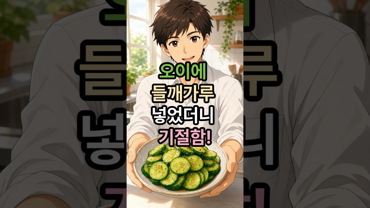 오이에 들깨가루 넣었더니 기절함! 레시피 숏폼 썸네일