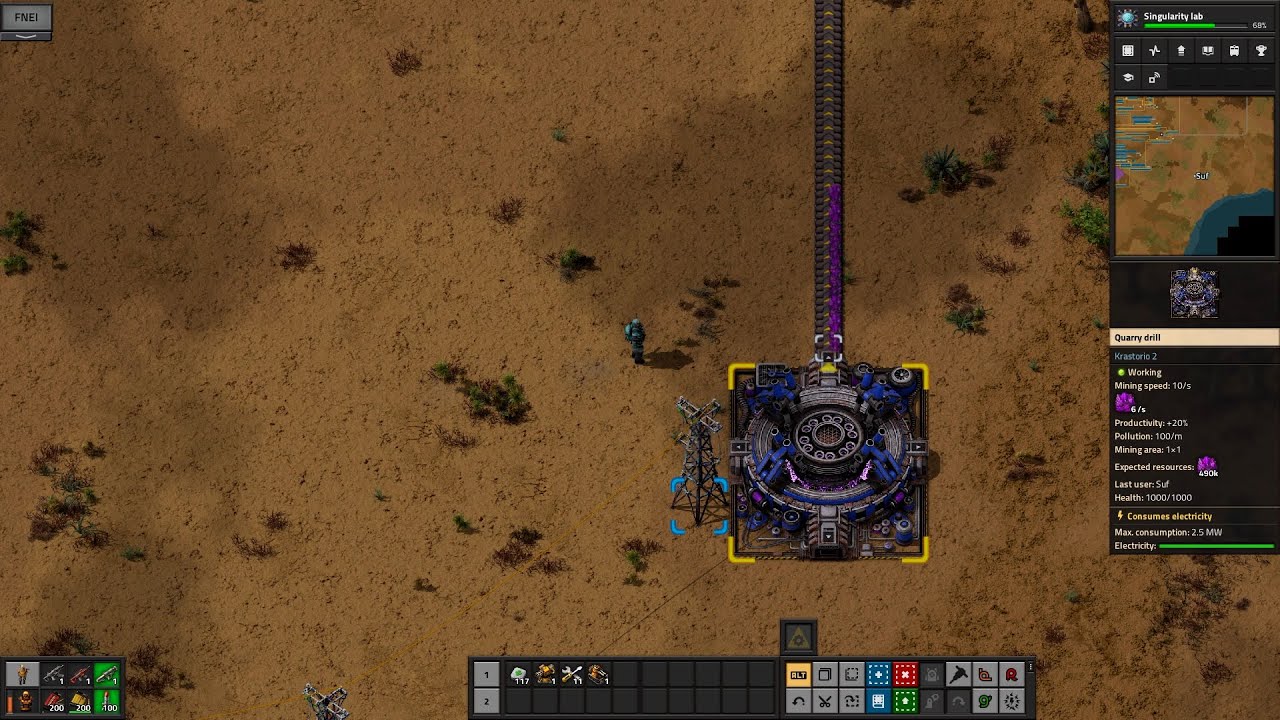 Factorio Modded :Krastorio 2 Mod Part 27: Imersite Mining - YouTube
