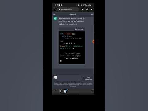 Chat GPT Writing a code | Chat GPT Writing Code in Python 😱😱😱 | #shorts