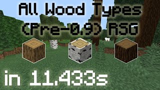 [WR] Minecraft Bedrock | All Wood Types (Pre-0.9) RSG in 11.433s