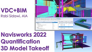 Navisworks 2022 Quantification 3D Model Takeoff 4K