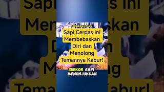 Sapi Cerdas Ini Membebaskan Diri dan Menolong Temannya Kabur! #youtubeshorts
