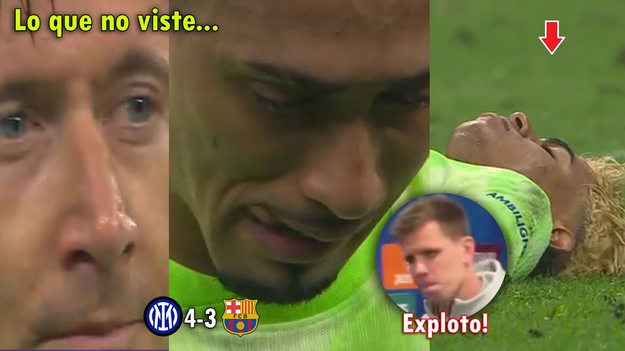 EL LLANTO de LEWANDOWSKI, RAPHINHA y LAMINE YAMAL tras la ELIMINACION con BARCELONA ante INTER 4-3
